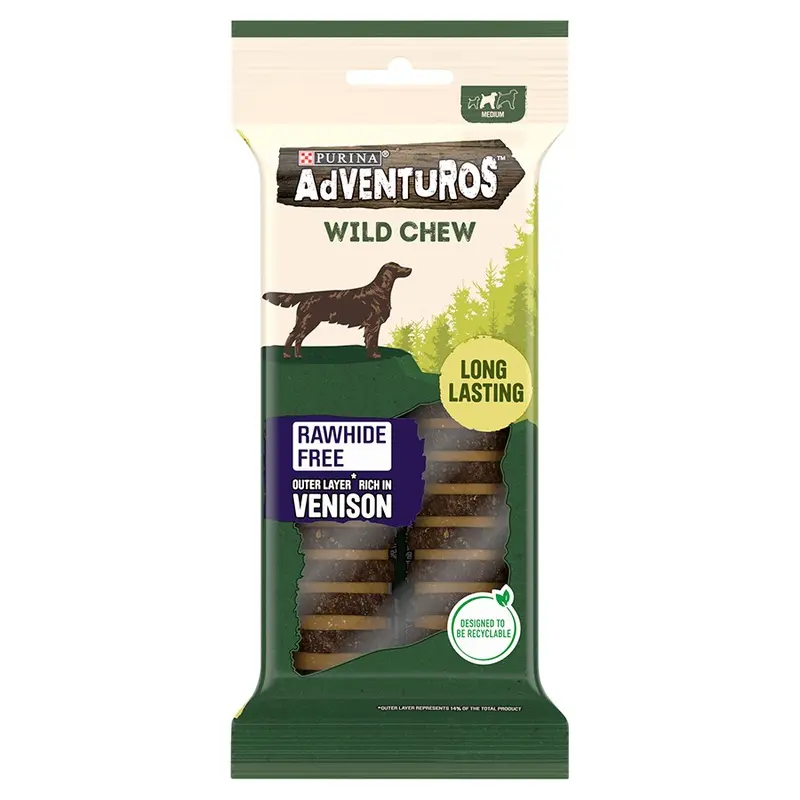 Adventuros Wild Chew Dog Treat Venison Medium 200G