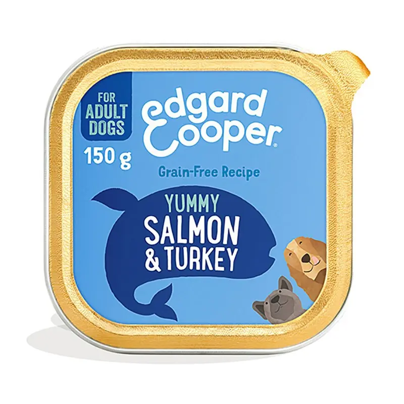 Edgard & Cooper Grain Free Complete Wet Adult Dog Food Salmon And Turkey 150G