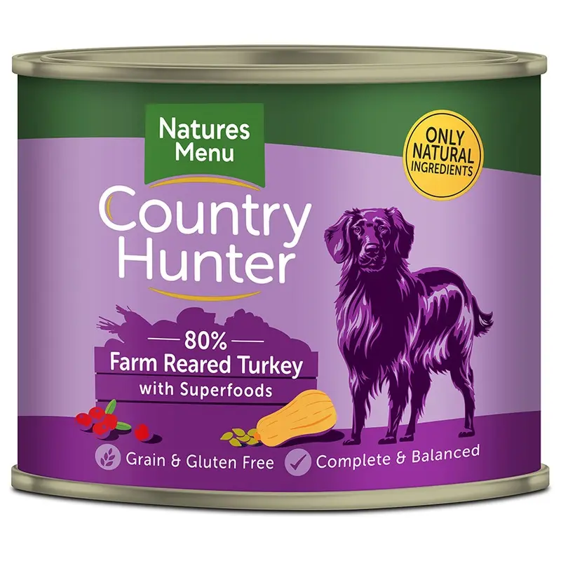 Natures Menu Country Hunter Farm Reared Turkey Dog Food 600G