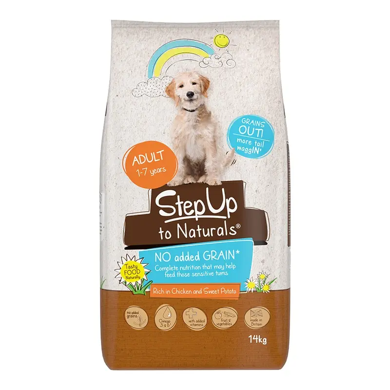 Step Up To Naturals No Added Grain Dry Adult Dog Food Chicken And Sweet Potato 14Kg