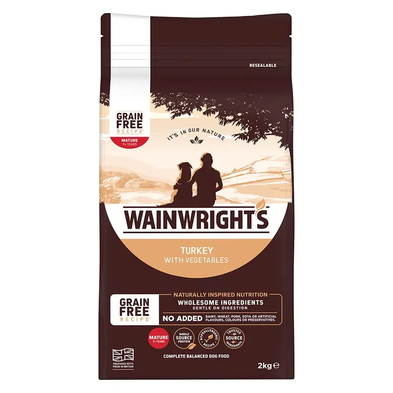 Wainwrights Grain Free Dry Mature Dog Food Turkey 15Kg