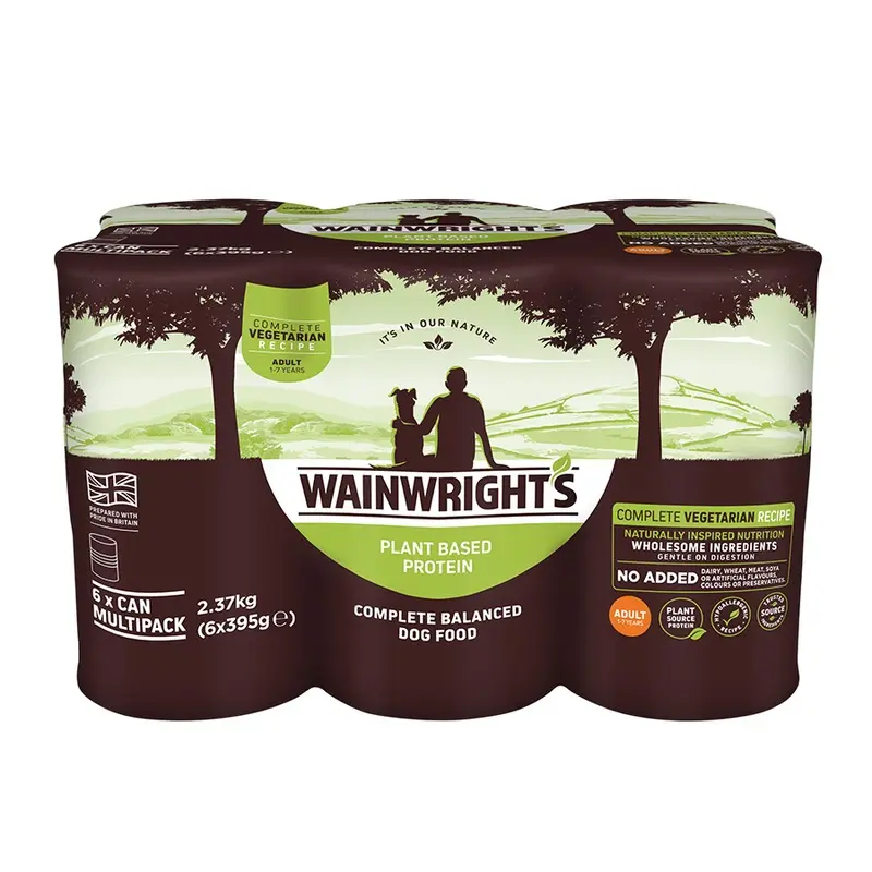 Wainwrights Plant Based Protein Wet Adult Dog Food Variety Pack 6X395G Cans
