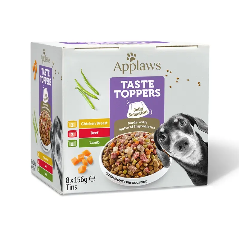 Applaws Taste Toppers Wet Dog Food Jelly Selection Multipack Tins 8X156G