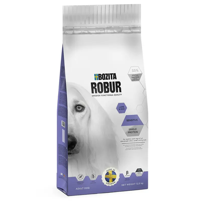 Bozita Robur Sensitive Single Protein Lamb & Rice - 12.5Kg