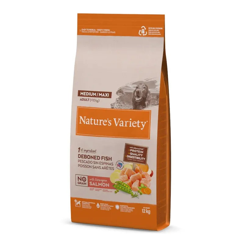 Natures Variety Natures Variety No Grain Medium/Maxi Adult Salmon - 12Kg