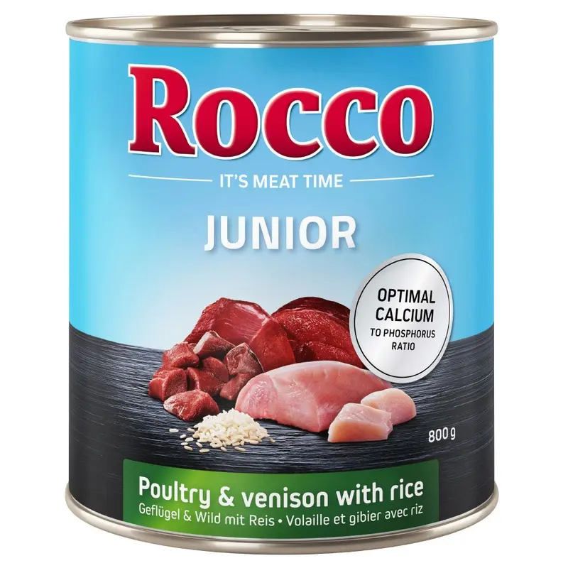 Rocco Junior 6 X 800G - Poultry With Game & Rice