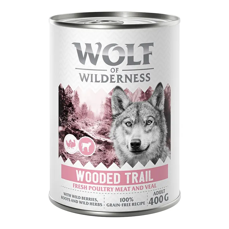 Wolf Of Wilderness Adult Expedition 6 X 400G - Wooded Trails - Poultry With Veal