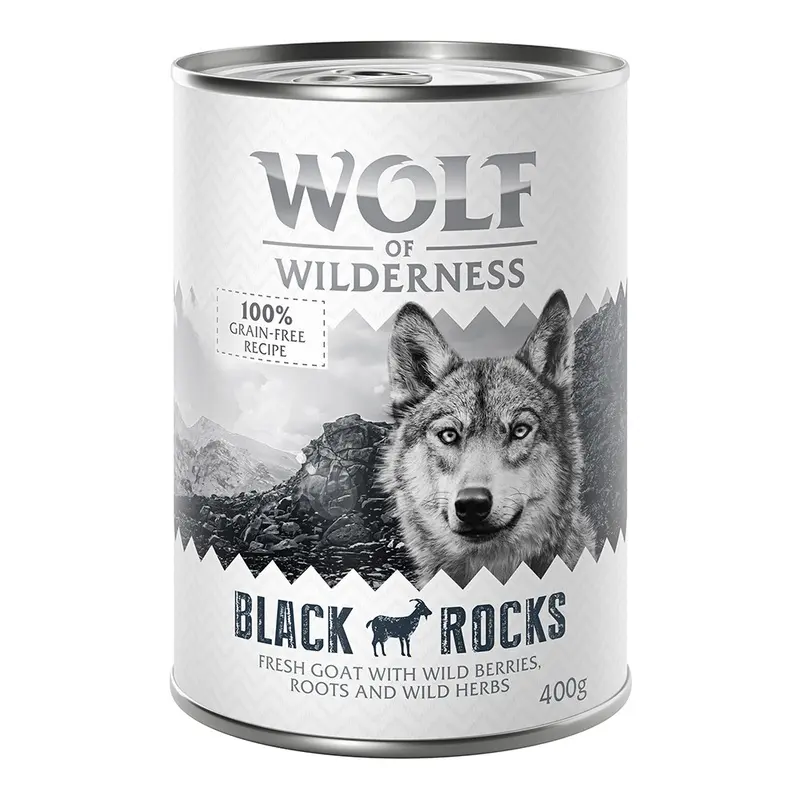 Wolf Of Wilderness Adult Single Protein 6 X 400G - Black Rocks - Goat