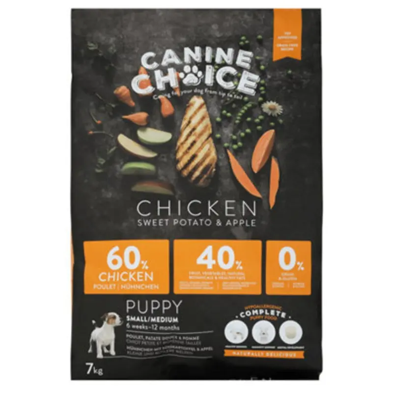 B&Q Canine Choice Gf Sml&Med Puppy Dry Dog Food - Chicken 7Kg