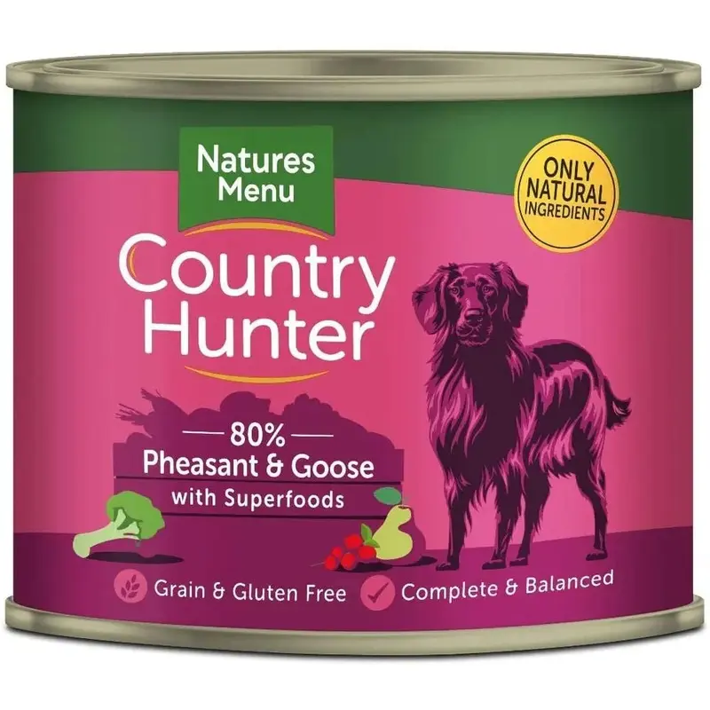 Country Hunter Green Dog Cans Pheasant & Goose 600G