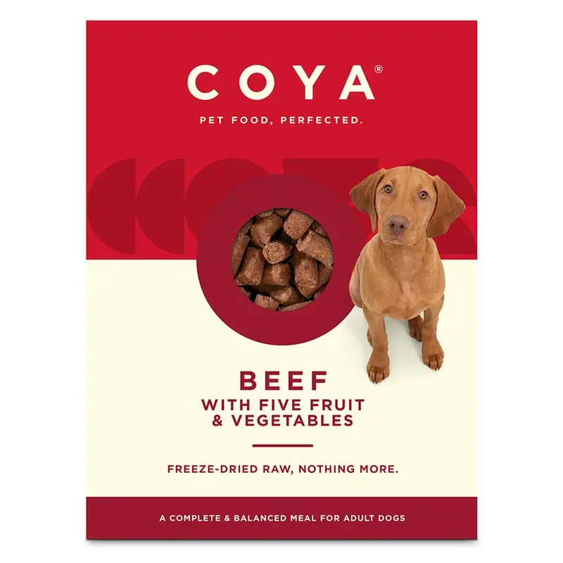 Coya Freeze-Dried Raw Complete Adult Dog Food Beef, Fruits & Vegetables 750G