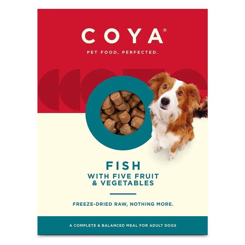Coya Freeze-Dried Raw Complete Adult Dog Food Fish, Fruits & Vegetables 650G