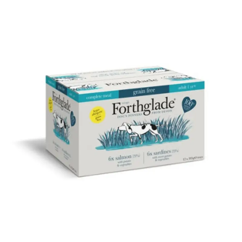Forthglade Adult Free Complete & Sardines 12 X 395G Grain/Salmon
