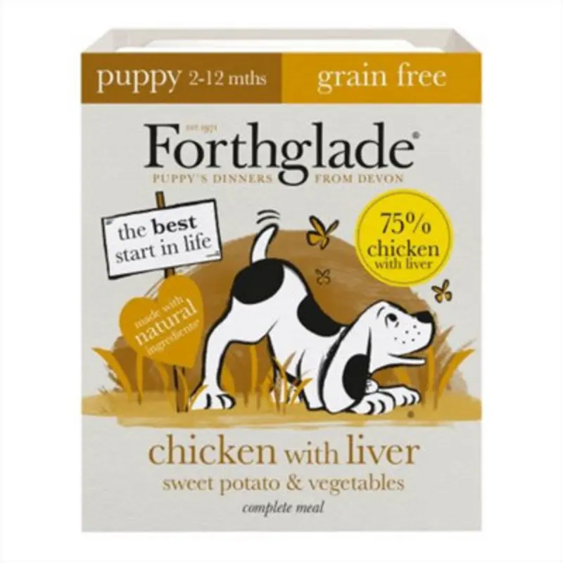 Forthglade Free Chicken Liver & Veg Complete Puppy 395G X 18 Grain