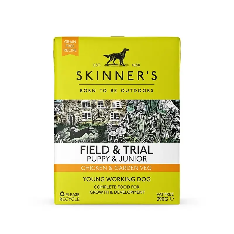 Skinners Unisex Black Field And Trial Tetra Puppy And Junior 390G