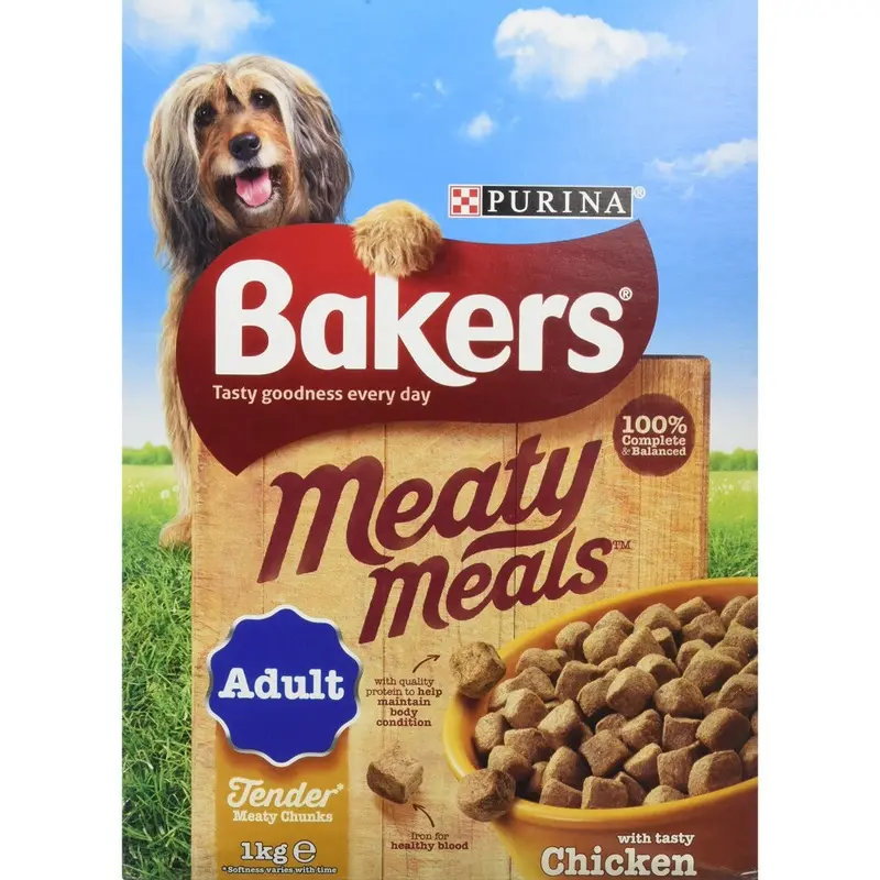 New Bakers Complete Dog Food Meaty Meals Tasty Chicken, 1 Kg Hj8u 1Kg