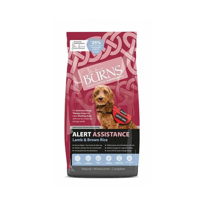 New Burns Alert - Lamb & Rice Dog Food Dry Mix Brown 12Kg