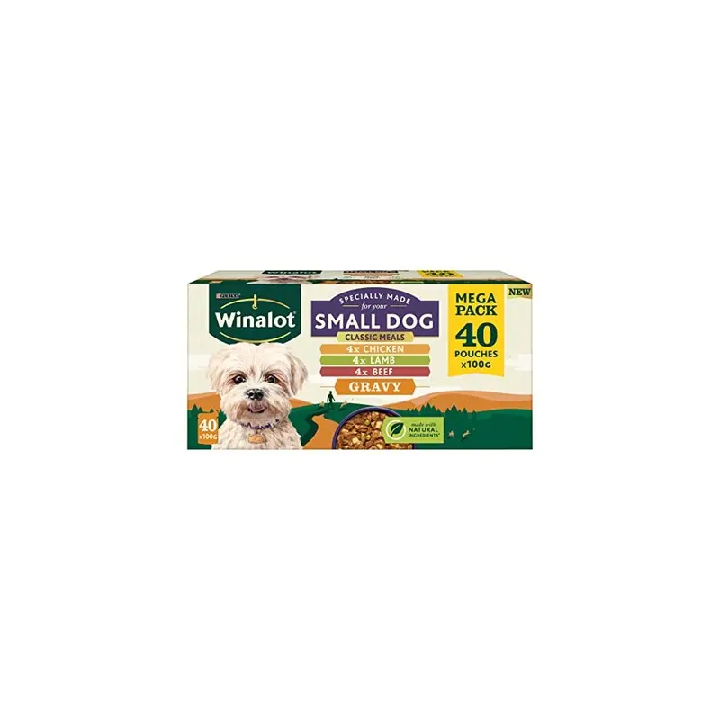 Purina Winalot Meaty Chunks Dog Mixed In Gravy Wet Dog Food 40X100g Small