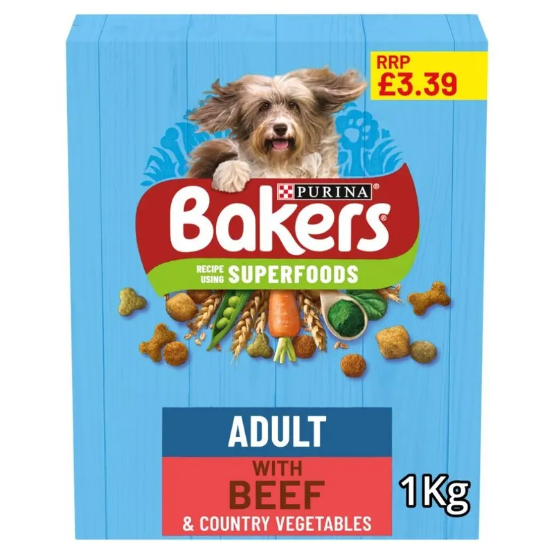 Bakers Adult With Tasty Beef & Country Vegetables (Pack Of 5) 1Kg