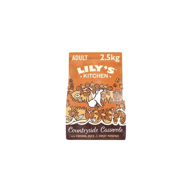 Lilys Kitchen Grain Natural Adult Dry Dog Food Chicken & Duck -Free Recipe 2.5Kg