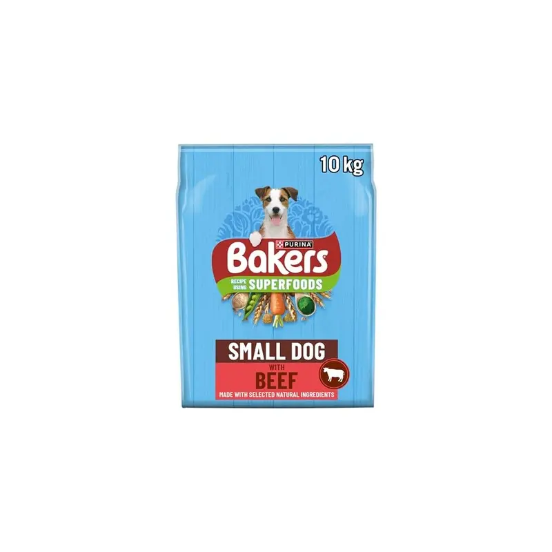 New Bakers Dog Dry Dog Food Beef & Veg 10Kg Small