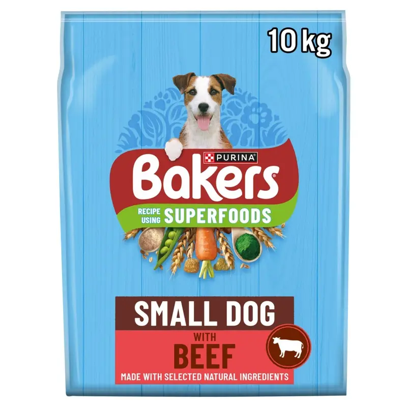 Bakers Dog Dry Dog Food Beef & Veg 10Kg Small