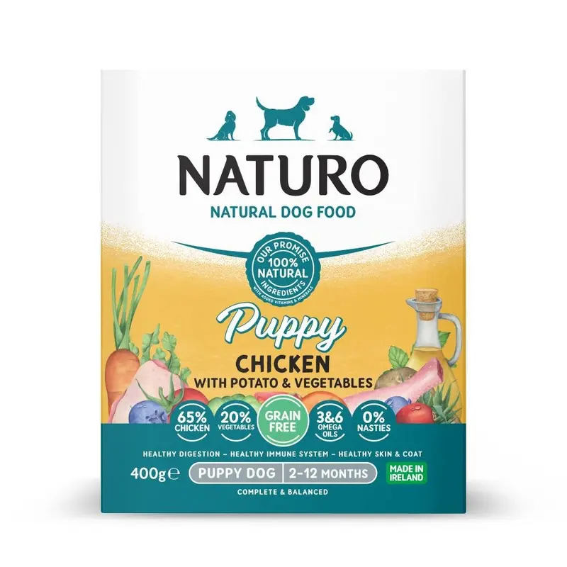 Naturo Puppy Grain Free Chicken With Potato & Vegetables - 7 X 400G