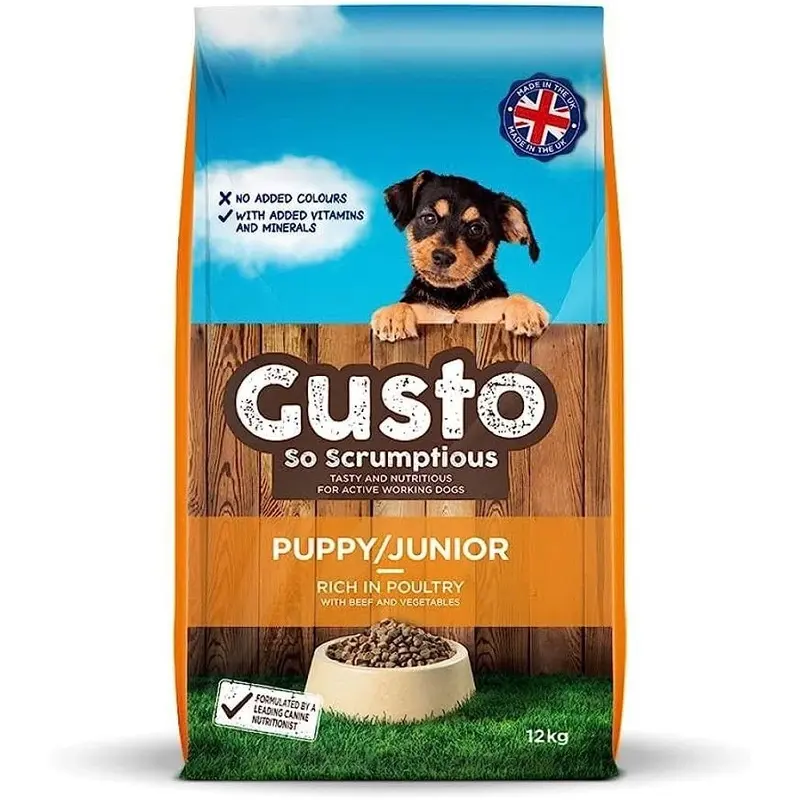 Gusto Puppy/Junior Complete Dry Dog Food - 12Kg