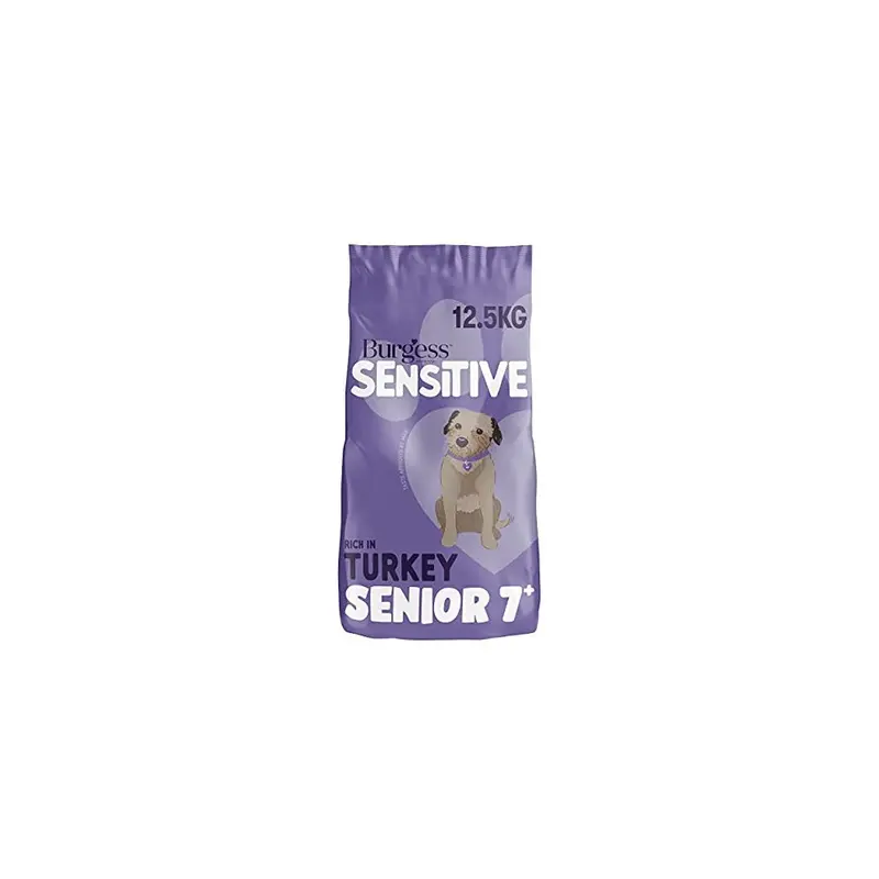 Burgess Sensitive Dry Senior Dog Food 7+ Rich In Turkey, 12.5 Kg Size 7
