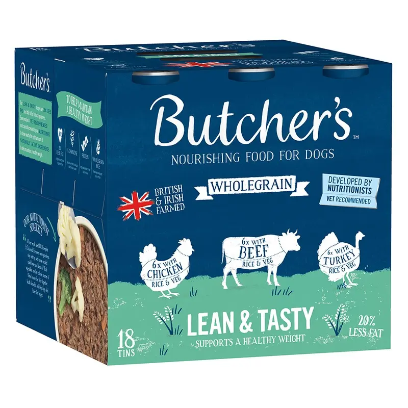 Butchers Lean And Tasty Wet Adult Dog Food 18 X 390G Cans
