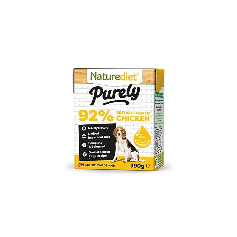 New Naturediet Purely Chicken Complete Wet Food 390G X 18