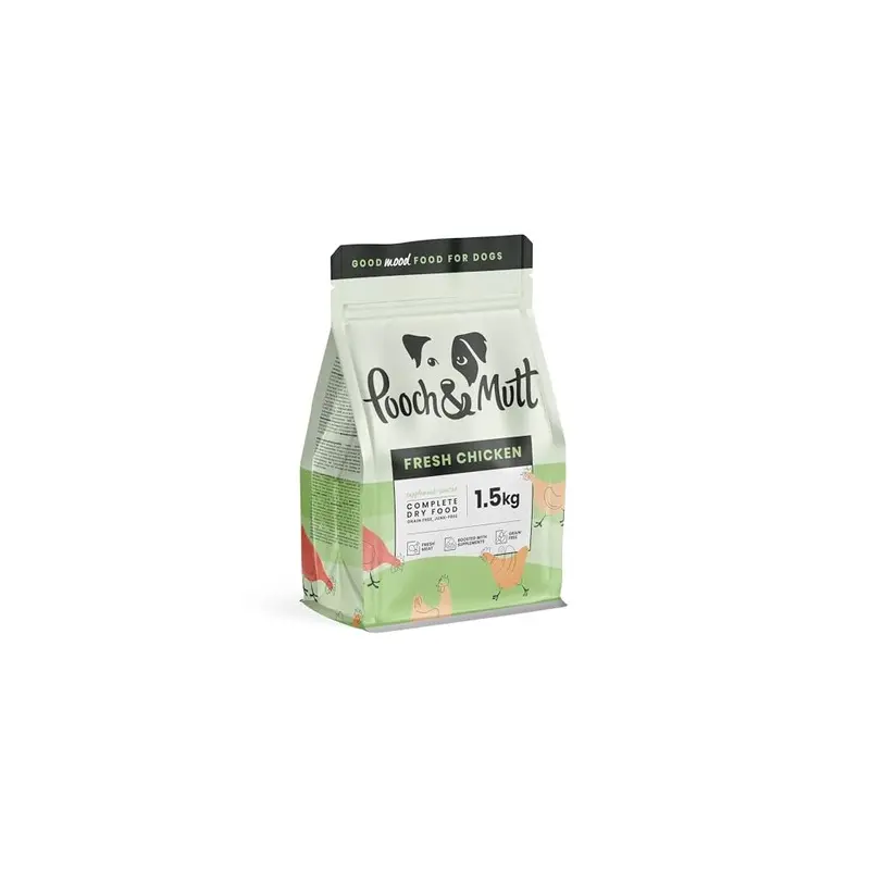 Pooch & Mutt Grain - Fresh Chicken, Complete Dry Dog Food ( Free), 1.5Kg