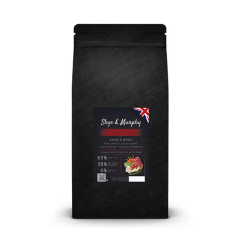 Huggle Pets Grain/Green Skye & Murphy Dog Food Superfood 65 Angus Beef Adult Dog - 2Kg