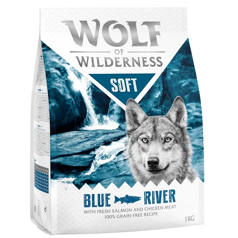 Wolf Of Wilderness Soft "Blue River" - Salmon - 1Kg