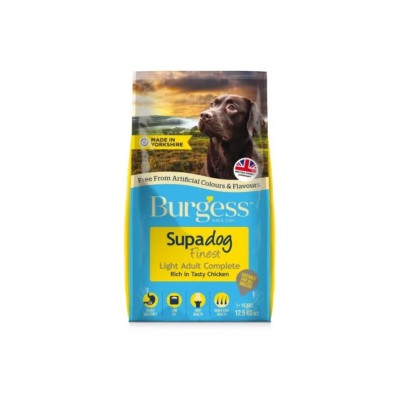 Burgess Supadog Adult Dog Food - Light 12.5Kg