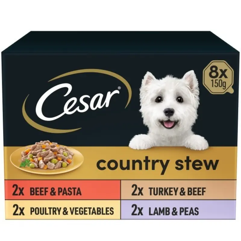 Cesar Country Stew Mixed Selection In Gravy For Dogs - X 150G Size 8
