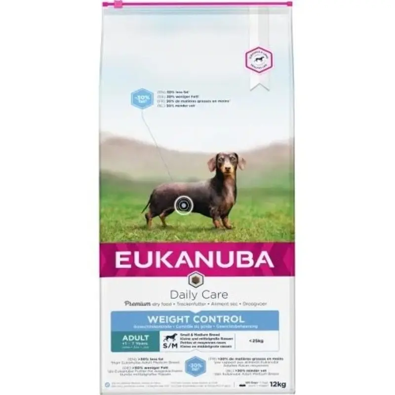 Eukanuba Adult Breed Weight Control Dog Food - 12Kg Medium