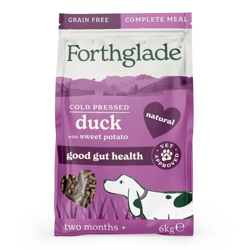 Forthglade Grain | Cold Pressed, Free | Duck | Natural Dry Dog Food - 2Kg