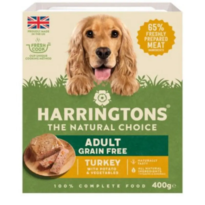Harringtons Wet Turkey & Potato 400G (Pack Of 8) Grain/Green