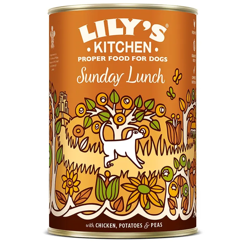 Lilys Kitchen Sunday Lunch Wet Adult Dog Food 400G Tin