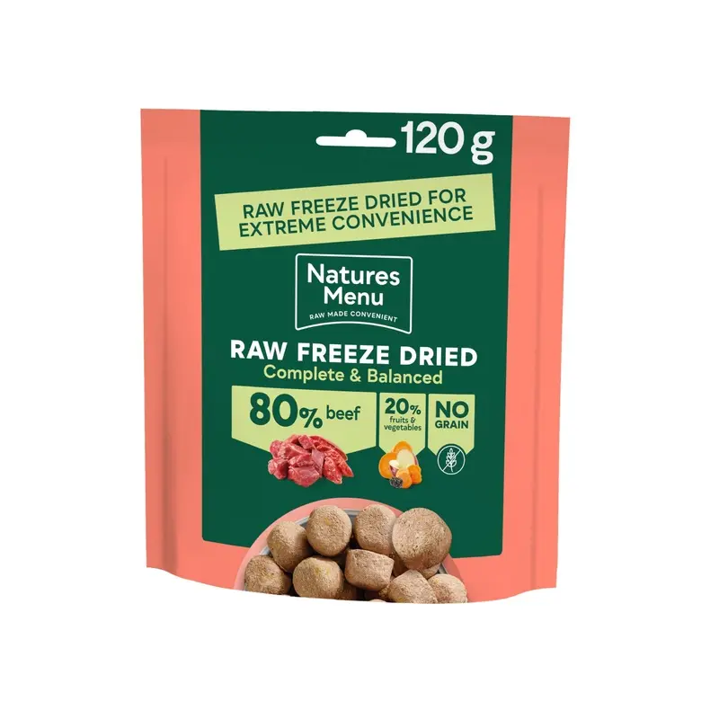 Natures Menu Freeze Dried Dog Food 80/20 Beef - 120g