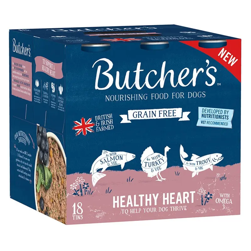 Butchers Grain Free Healthy Heart Adult Wet Dog Food 18 X 390G Cans