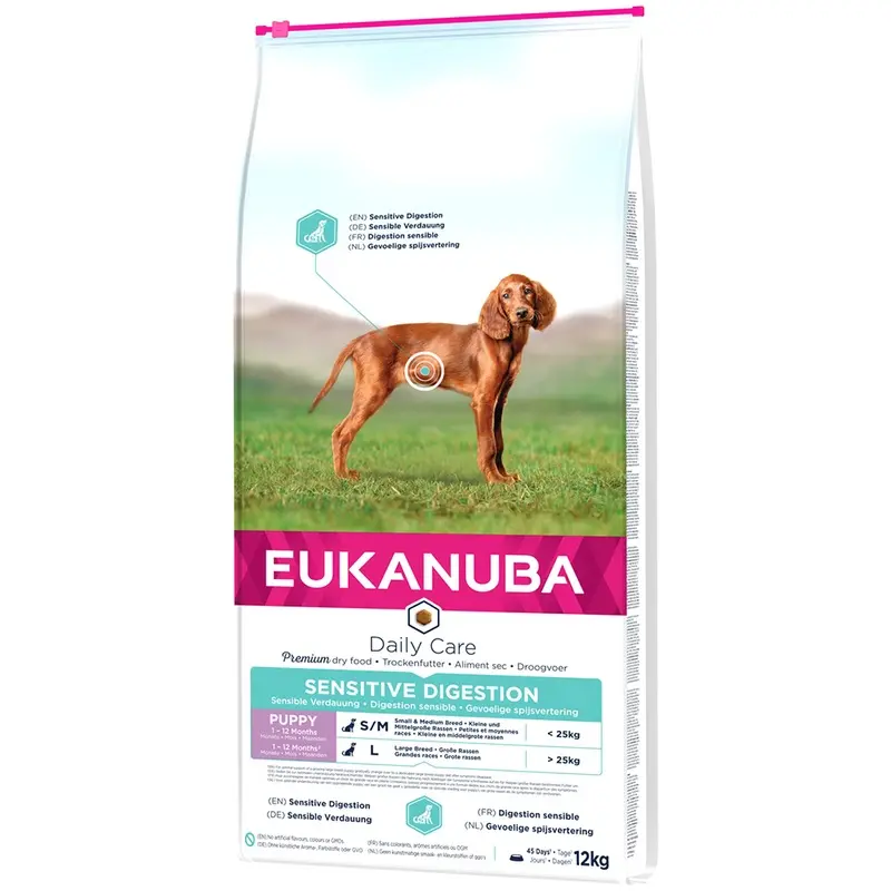 Eukanuba Daily Care Puppy Sensitive Digestion With Chicken & Turkey - 12Kg