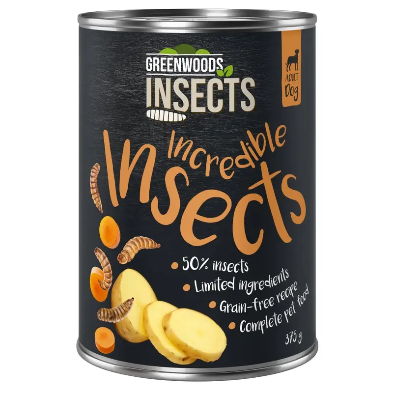 Greenwoods Insects With Potatoes & Carrots - 6 X 375G