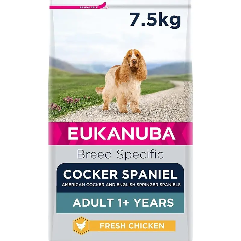 Eukanuba Adult Cocker Spaniel Chicken Dog Food - 7.5Kg