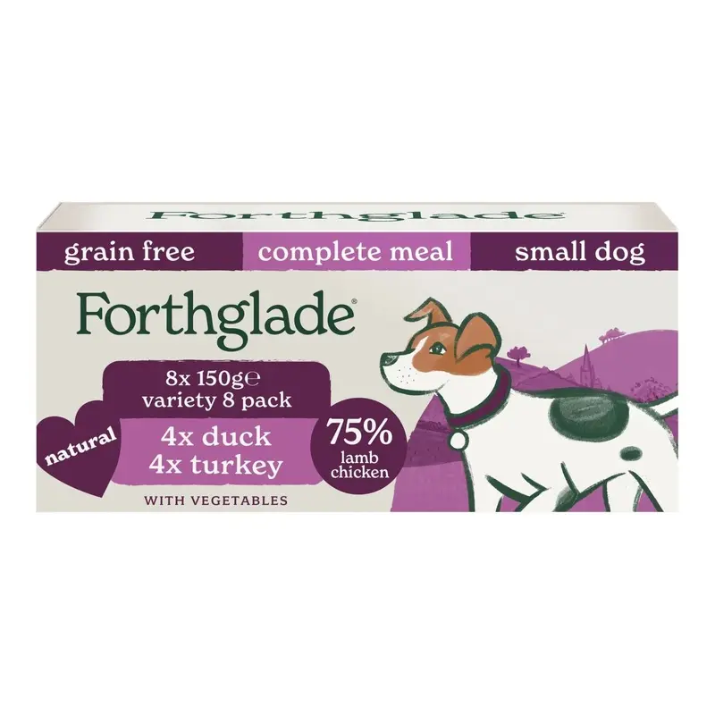 Forthglade Complete Turkey And Duck Breed Dog Food - 8 X 150G Grain Small