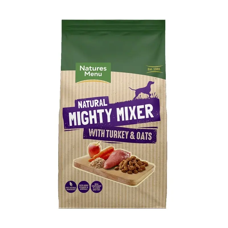 Natures Menu Unisex Black Mighty Mixer Biscuit Turkey And Oats