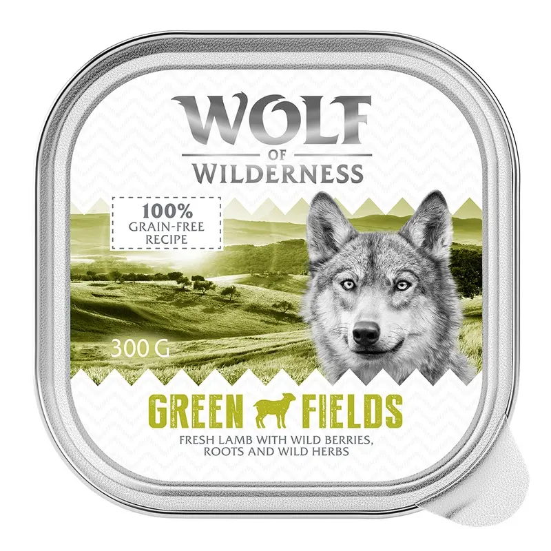 Wolf Of Wilderness Adult Classic 6 X 300G - Green Fields - Lamb