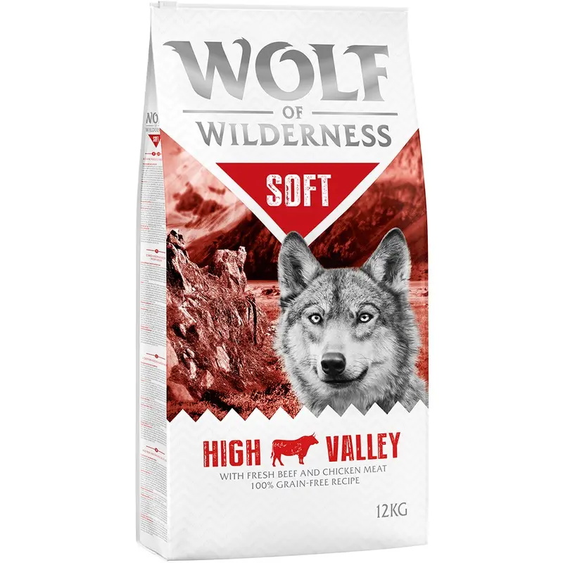 Wolf Of Wilderness Soft "High Valley" - Beef - 12Kg