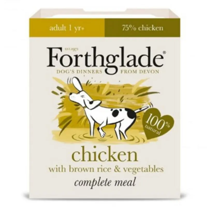 Forthglade Adult Comp Chicken Rice & Veg 395G X 18 Brown